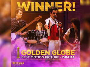 Rhapsody star Rami Malek earned the honor for Best Actor (Source: BoRhapMovie / Instagram ) 