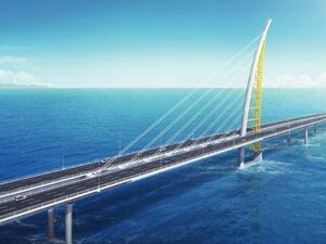 
The total length of the main causeway is 36 km of which 27 km is a marine bridge structure. (DesignMENA.com)
