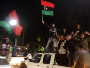 احتفالات في بنغازي بقرار مجلس الامن/أ.ف.ب