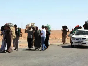 نازحون ليبيون من بني وليد