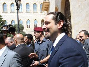 Lebanese premier Saad Hariri, centre, leaves Lebanon's Grand Serail government palace in Beirut. (AFP/ File)
