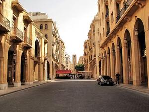 A deserted street in downtown Beirut. (Wikimedia Commons)