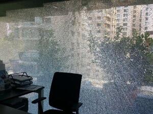 An unknown gunman opened fire on the office of Al Jadeed TV's chairman overnight on July 26, 2016. (Twitter/Al Jadeed)