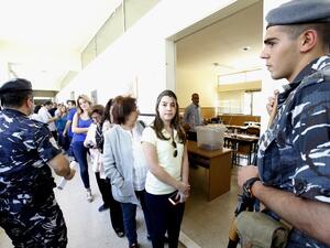 Lebanese women line up to vote during municipal elections.(AFP/File)