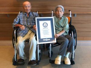 The world's oldest living married couple from Japan. (Guinness World Records)