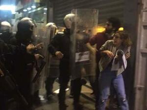 Palestinians protested the punitive measures imposed on Gaza by Palestine Authority. (Twitter)