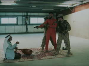 Screenshot from the video of "This Is Iraq" for the Iraqi rapper, I-NZ. (YouTube)