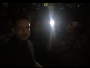 A footage taken from a video shared among social media users saying the Crown Prince was seen in the Fourth Circle protests in Amman. (Social Media)