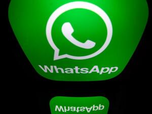 Logo of WhatsApp mobile messaging service (AFP )