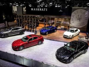 مجموعة سيارات مازيراتي في معرض الصين للسيارات 2018 في بكين.