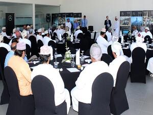 The event hosted in the Mercedes-Benz Sohar showroom, included networking and a business lunch with presentations from Rory Allen, Matthew Halliday and Michael Heeke. 