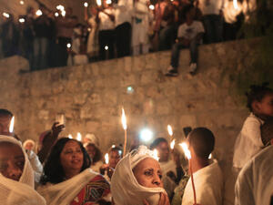 Ethiopian Christians and the Holy Fire. (AFP/File)