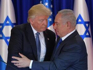 Israeli Prime Minister Benjamin Netanyahu and Trump hugging each other. (AFP/ File Photo)