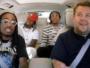 Rap Trio Takeoff, Quavo and Offset of Migos joined James Corden for the latest edition of Carpool Karaoke. (Source: The Late Late Show with James Corden - Youtube)