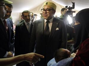 Moroccan King Mohammed VI (C) visits a field hospital treating Syrian refugees at the Zaatari camp in northern Jordan, which houses around 36,000 refugees. (AFP/File) Moroccan King Mohammed VI (C) visits a field hospital treating Syrian refugees at the Zaatari camp in northern Jordan, which houses around 36,000 refugees. (AFP/File)
