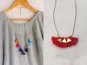 طريقة عمل سلسلة بالشراشيب الملونة في المنزل