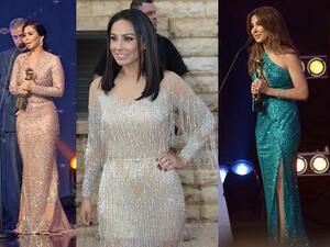 إطلالة لافتة أخرى تسجل للفنانة ناسي عجرم التي ارتدت فستاناً أزرق