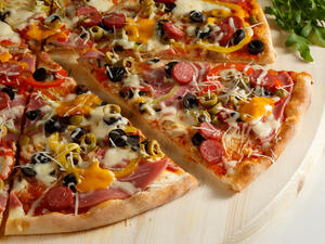 بيتزا صيامي بالخضار