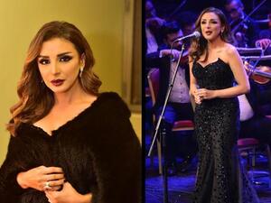 النجمة أنغام تستقبل عام 2017 في مصر بإطلالة سوداء رائعة