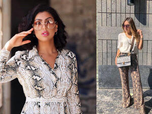 تعد نقشة جلد الثعبان من النقشات الشائعة بقوة هذا العام،