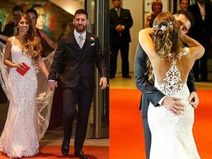 فستان الزفاف المميز الذي أطلت به أنتونيلا حمل توقيع المصممة Rosa Clara