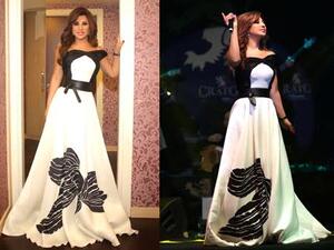 تألقت شمس الأغنية اللبنانية بإطلالة أنيقة باللونين الأبيض والأسود