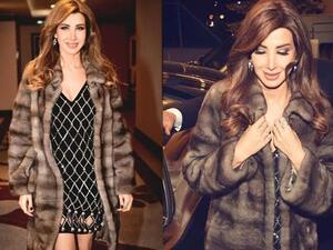 نانسي عجرم بالفرو في قبرص