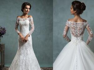 موديلات فساتين زفاف 2016 بدون أكتاف