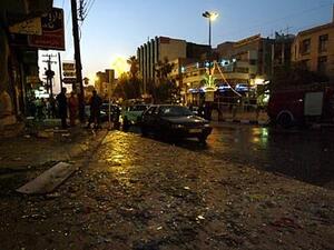 Iranians gather at the site of an explosion in Ahwaz, a town populated mainly by Arabs in south-west Iran, in October 2005. (AFP/File)