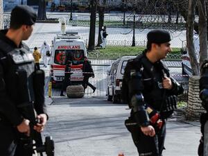 Turkish police stand guard. (AFP/File)