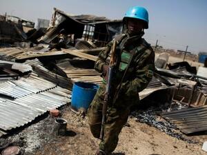 A UN peacekeeper in South Sudan. (Photo/AFP)
