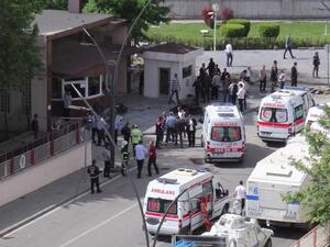 Ambulances on the site of the blast. (Twitter) Ambulances on the site of the blast. (Twitter)