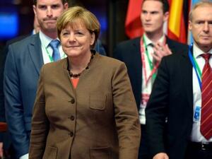 German chancellor Angela Merkel leaving the EU leaders' summit in Brussels. (AFP/File)