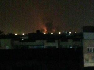 This image was shared shortly after the missiles were sighted at Baghdad International Airport. (Twitter)