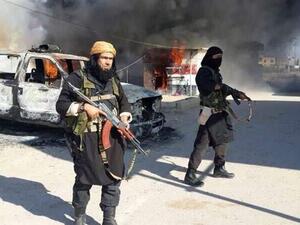 The file photo shows Abu Wahib (L), a top commander of the Daesh. (AFP/File)