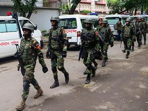 Bangladeshi security forces deploy in Dhaka. (AFP/File)