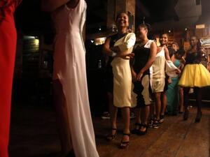 Domestic workers take part at a modelling show in central Beirut organised by local NGO Insaan. (AFP/File)