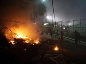 Refugees hurt and tents set ablaze as brawls break out on two Greek island camps. (AFP/File)