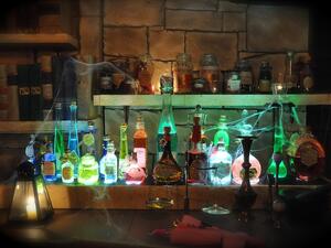 The food and makeup items carry stickers claim that they have been "blessed with recitation." (File photo)