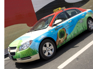 A hybrid taxi in Dubai. (Pinterest)