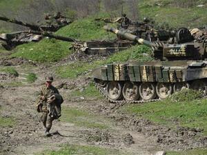 A file photo of a Karabakh soldier. (AFP/File) A file photo of a Karabakh soldier. (AFP/File)