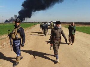 Kurdish peshmerga foiled an attack involving seven suicide bombers in explosives-rigged vehicles. (AFP/Marwan Ibrahim)