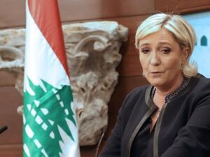 France's far-right presidential candidate Marine Le Pen speaks during a press conference in Beirut, Lebanon. (AFP/File)