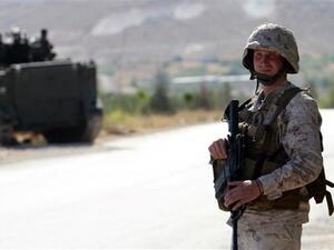 File photo shows a Lebanese army soldier manning a checkpoint at the entrance to Arsal. (AFP/File)