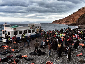 Refugees arrive on Lesbos after crossing the Aegean sea from Turkey. (AFP/File)
