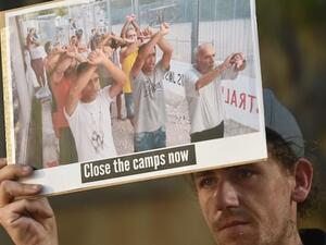 A protest in Sydney against the treatment of refugees on Nauru. (AFP/File)