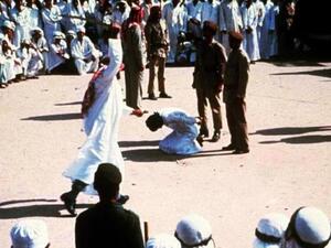 A public beheading in Saudi Arabia. (Twitter)