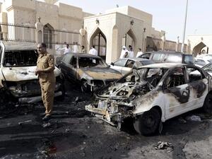 A Daesh affiliate in Saudi Arabia claimed on Sunday that its militants detonated two explosive devices in front of a police station in the city of al-Dalam, setting fire to three police vehicles. (AFP/File)