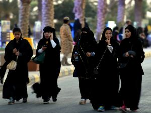 Saudi women arrive to attend the Janadriyah festival of Heritage and Culture north of Riyadh. (AFP/File)