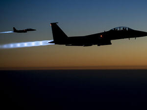 David Cameron has opened the door to expanding British airstrikes to Libya, Syria and Iraq. (AFP/Senior Airman Matthew Bruch)
